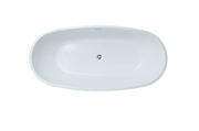 Durable pure white bath tub crafted for long-lasting use, blending function and design. 