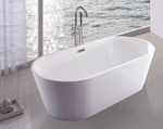 Free Standing Bathtub c/w Waste - White