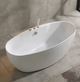 Free Standing Bathtub c/w Faucet Set and Waste - White