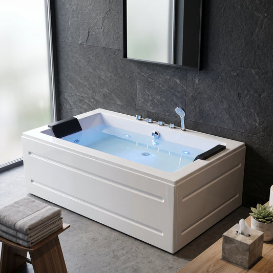 Waterfall Massage Bath Tub in a room setting