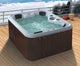 Brown premium Malaysia rectangular freestanding bath tub with rounded corners and minimalist design