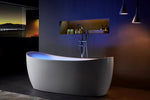 Model luxurious white oval bath tub for condominium in Malaysia