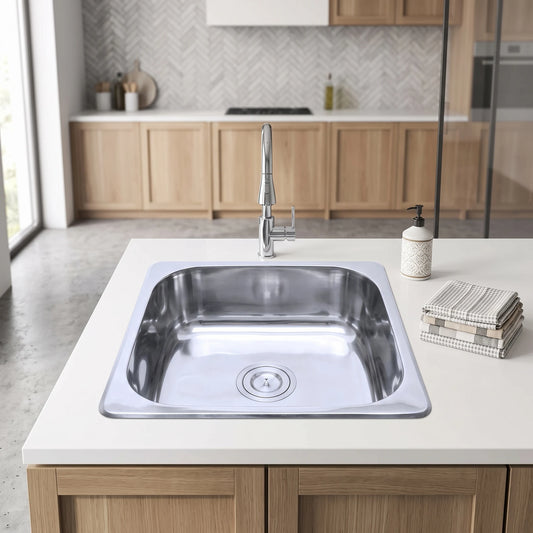 SUS304 Single Bowl Sink in a room setting