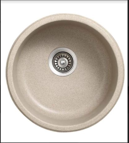 Round Granitetech Kitchen Sink - Sand