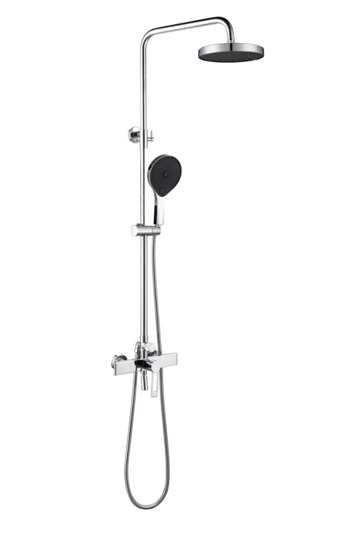 Exposed Shower Bar Set - Chrome