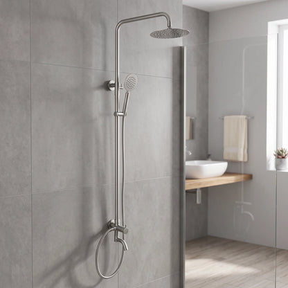 Exposed Shower Bar Set (for Instant Water Heater used) - Satin in a room setting