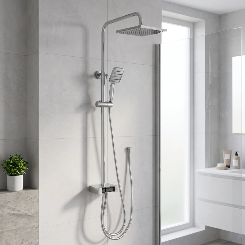 SUS304 Exposed Shower Bar Set (for Instant Water Heater used) - Chrome in a room setting