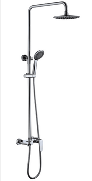 Exposed Shower Bar Set - Matt Black