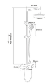 Exposed Shower Bar Set - Grey