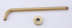 400mm Round Horizontal Shower Arm c/w Flange - Chrome Gold