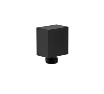 Square Shower Elbow - Black Matt