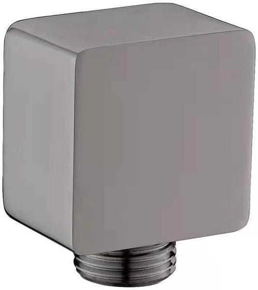 Brass Square Shower Elbow - Grey