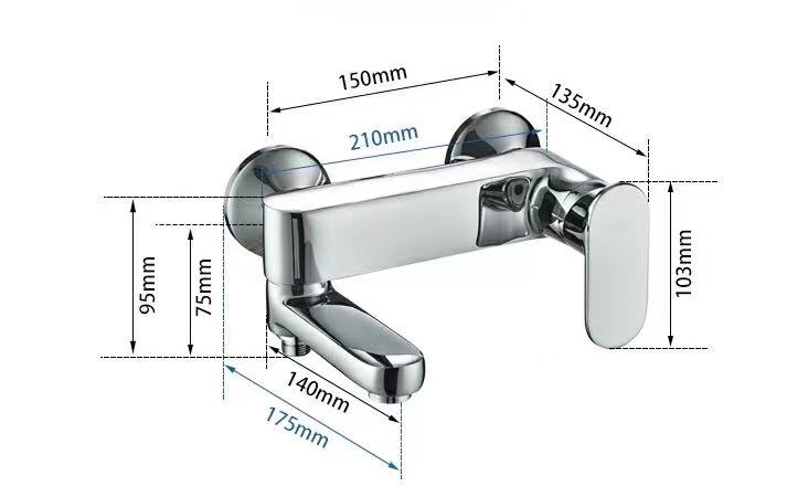 Bath Mixer with Swivel Spout
