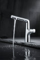 Single Lever Pull-Down Pillar Sink Mixer - Chrome