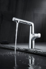 Single Lever Pull-Down Pillar Sink Mixer - Chrome