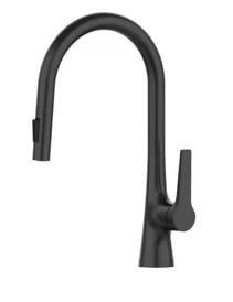 Single Lever Pull-Down Pillar Sink Mixer - Matt Black
