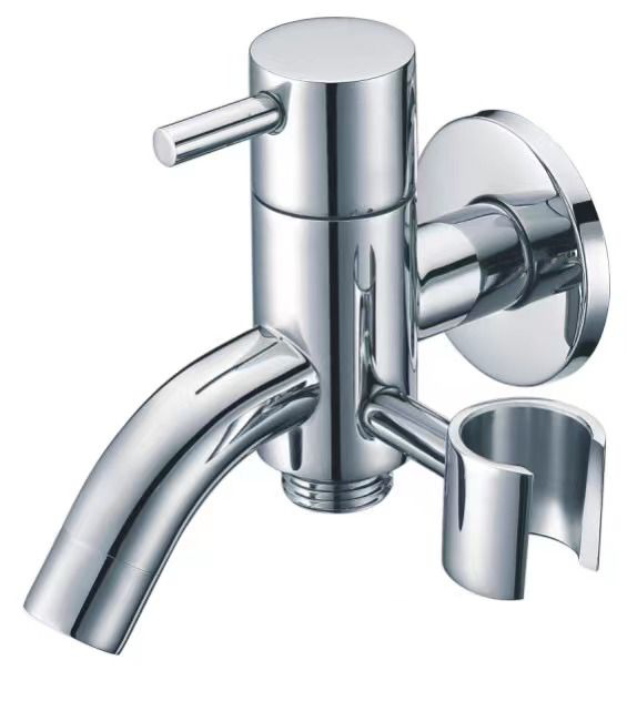 Two Way Tap c/w Holder - Chrome