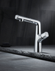 Single Lever Pull-Down Pillar Sink Mixer - Chrome