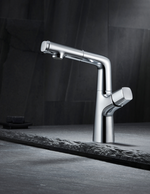 Single Lever Pull-Down Pillar Sink Mixer - Chrome