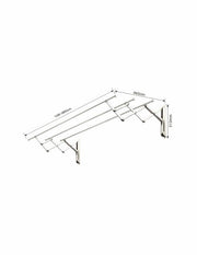 Clothes Hanger c/w Extendable Rod Full Set (1.2 to 1.8 meter)