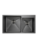 Double Bowl Kitchen Sink c/w basket- Nano Black