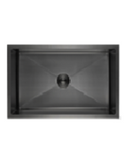 Single Bowl Sink c/w roll up basket- Nano Black