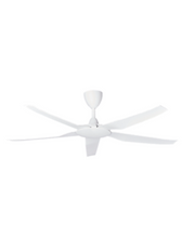 Alpha DC Motor Ceiling Fan (56")-5 ABS Blade with 8+8 Speed Remote control - Matte White