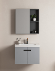 Aluminium Main Basin Cabinet Set - Grey