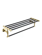 SUS304 Towel Rack - Black & Gold