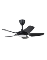 ALPHA Vannus - IRIZ LED 5B 40 Inch DC Motor Ceiling Fan with 5 Blades (8 Speed Remote) - Matt Black