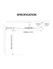 ALPHA Vannus - IRIZ LED 5B 40 Inch DC Motor Ceiling Fan with 5 Blades (8 Speed Remote)- Walnut mix Matt Black