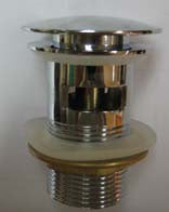 Basin Waste with Overflow - Chrome Gold
