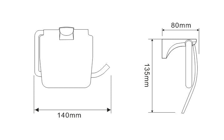 Paper Holder with Cover - Grey
