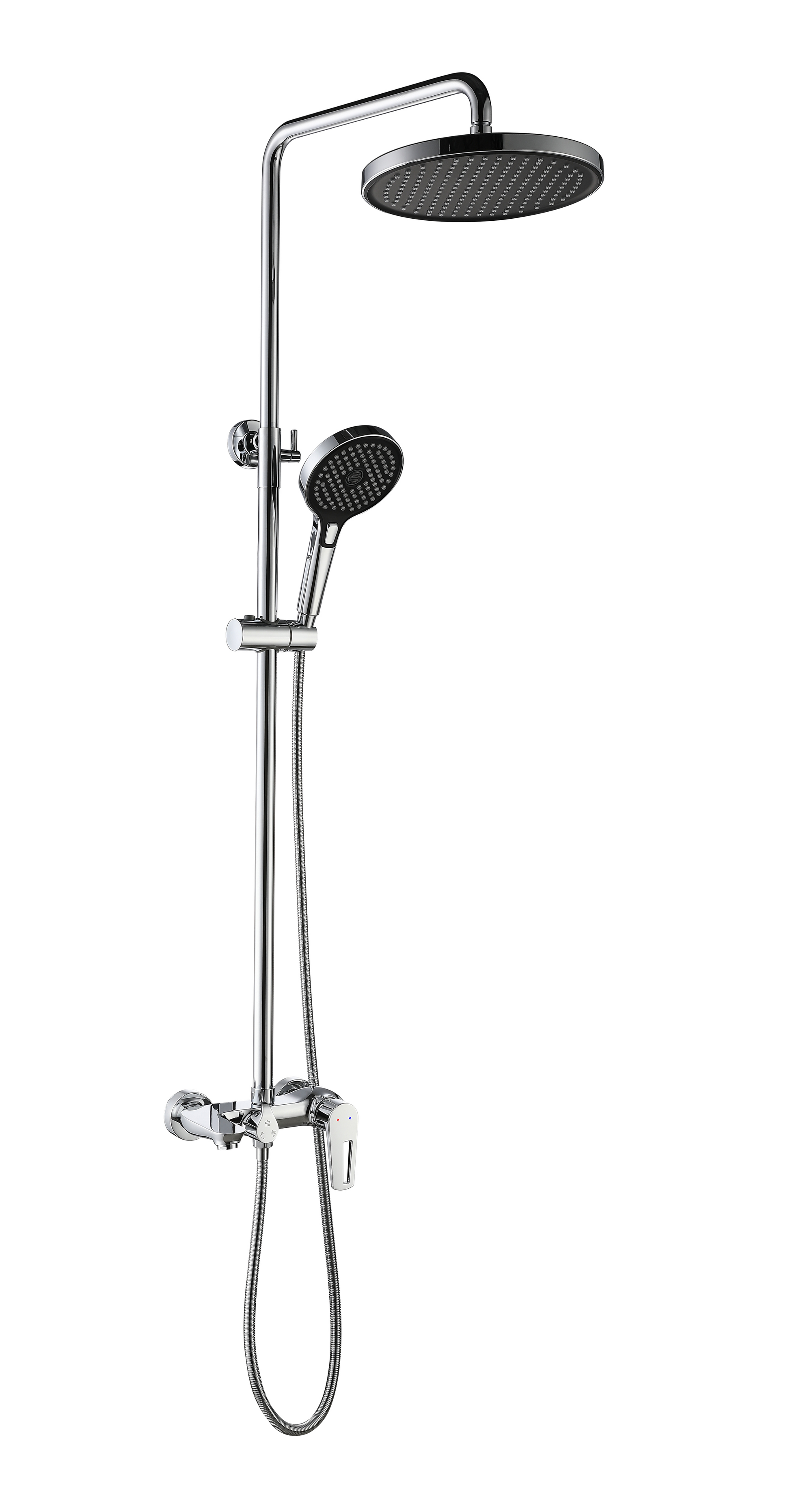 Exposed Shower Bar Set - Chrome