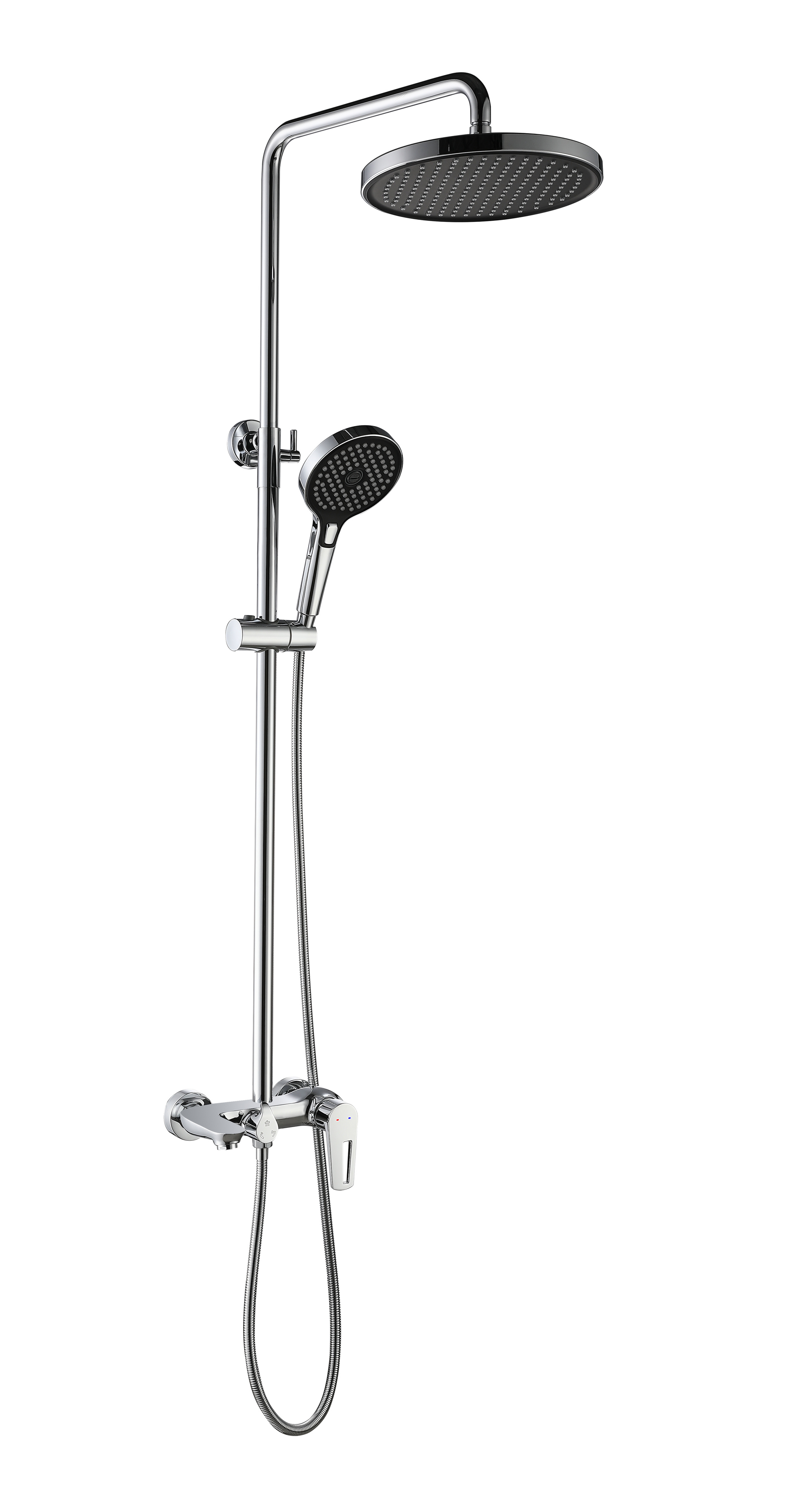 Exposed Shower Bar Set - Chrome