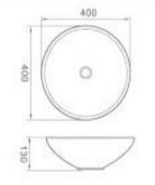 Round Above Counter Wash Basin - White