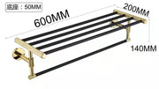 SUS304 Towel Rack - Black & Gold