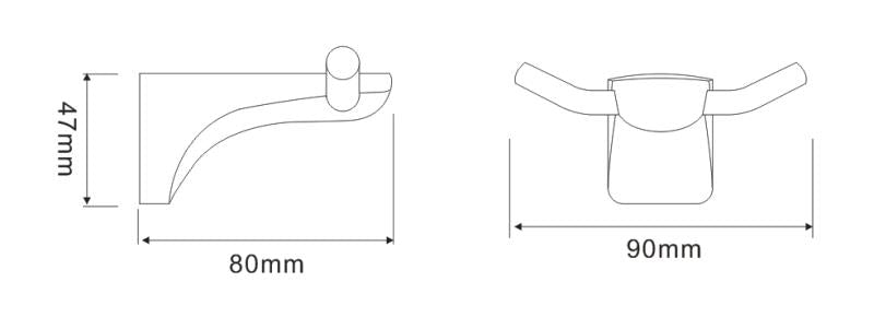 SUS304 Single Robe Hook - Grey