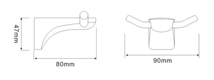 SUS304 Single Robe Hook - Grey