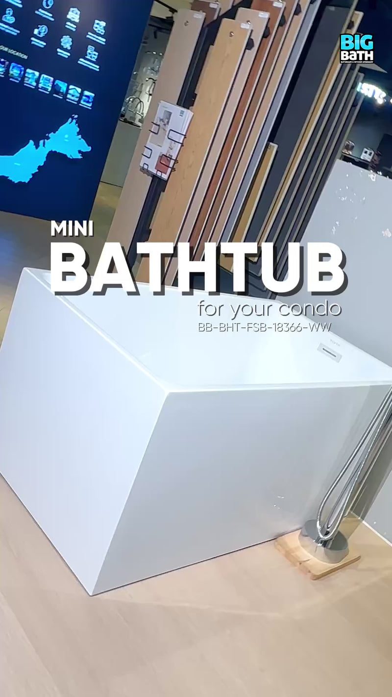 Free Standing Bathtub c/w Waste - White video [src:file:BB_BH_FSB_18366_W_version2.mp4]