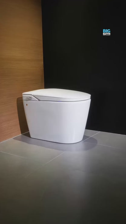 Smart Toilet Complete Set (S-250mm) c/w Tank (High Version) - White - BB-SYW-CCS-20741-WW product video