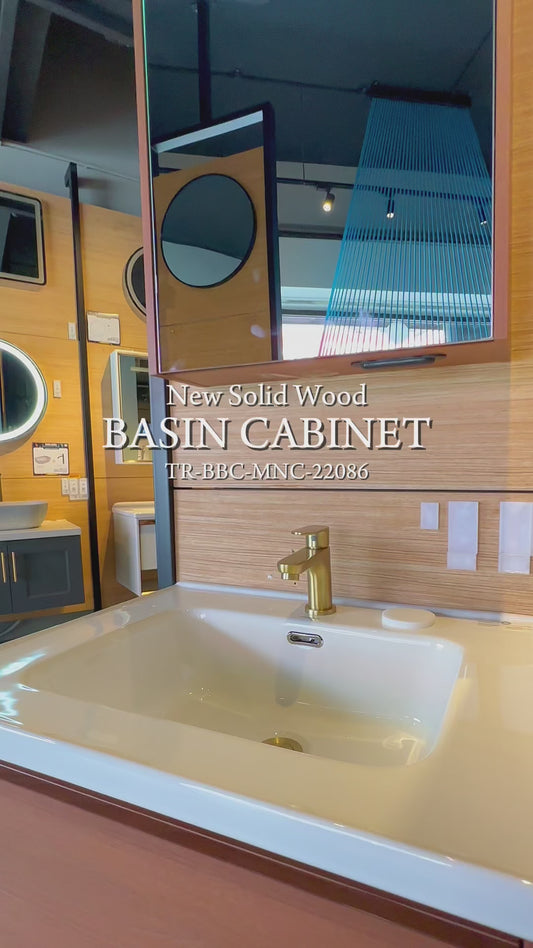 Solid Wood Basin Cabinet Set - TR-BBC-MNC-22086 product video