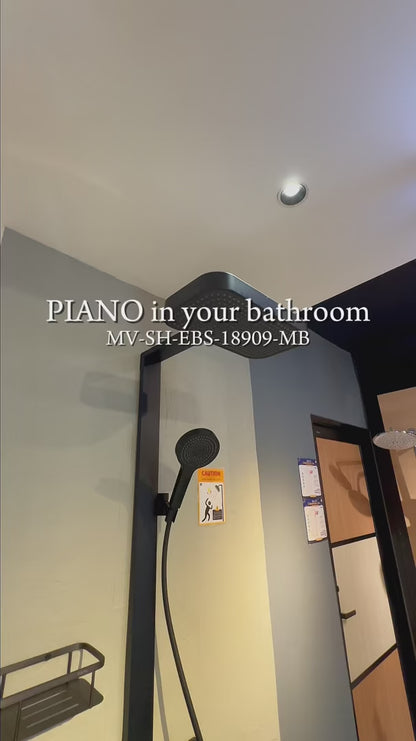 Exposed Shower Bar Set - Matt Black - MV-SH-EBS-18909-MB product video