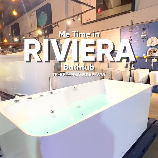 Massage Bathtub c/w Waste - White - TR-BHT-MBT-20189 product video