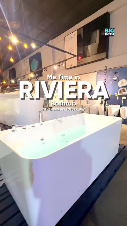Massage Bathtub c/w Waste - White - TR-BHT-MBT-20189 product video