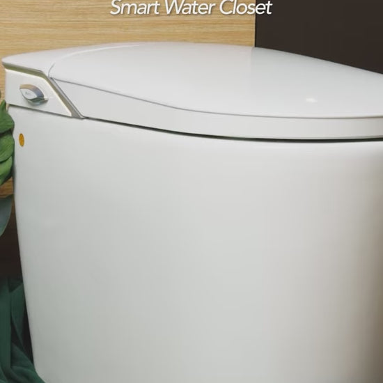 Smart Toilet Complete Set (S-300mm) c/w Tank (High Version) - White - BB-SYW-CCS-20742-WW product video