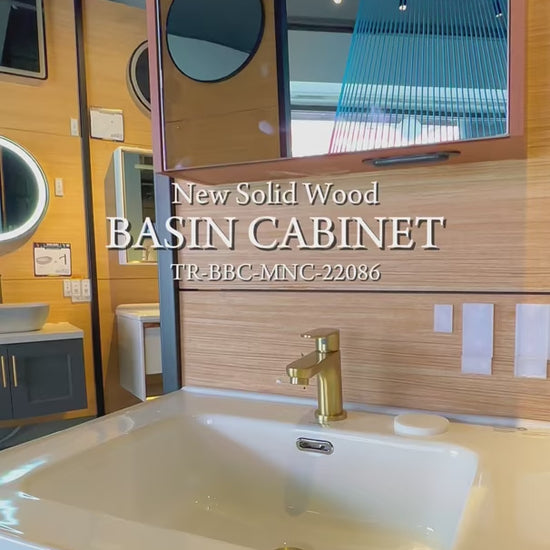 Solid Wood Basin Cabinet Set - TR-BBC-MNC-22086 product video