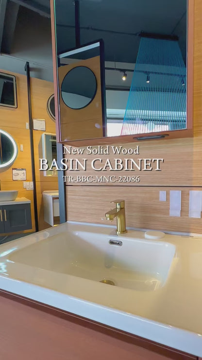Solid Wood Basin Cabinet Set - TR-BBC-MNC-22086 product video