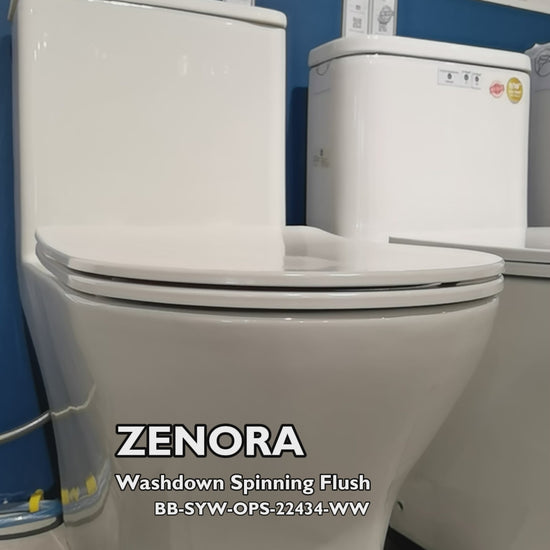 ZENORA Washdown Spinning Flush WC Complete Set c/w UF Seat Cover (S-250mm) - White video [src:file:BB_ZENORAWaterCloset_BB-SYW-OPS-22434-WW.mp4]