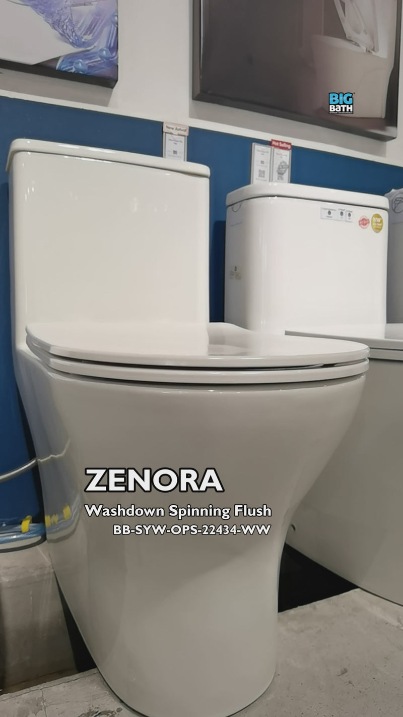 ZENORA Washdown Spinning Flush WC Complete Set c/w UF Seat Cover (S-250mm) - White video [src:file:BB_ZENORAWaterCloset_BB-SYW-OPS-22434-WW.mp4]